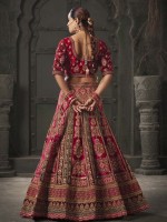 Rani Pink Premium Lycra Velvet Lehenga Choli